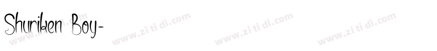 Shuriken Boy字体转换